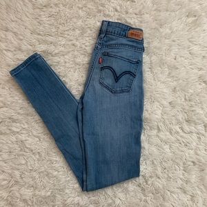 Levi High Rise Light Washed Jeans